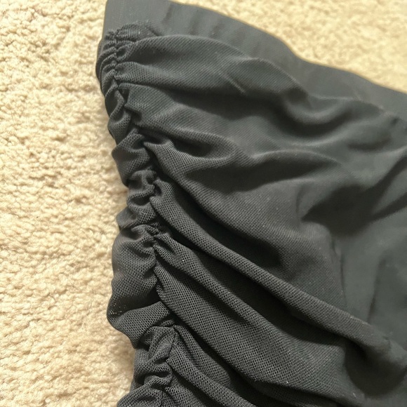 Lulu’s Black OTS Bodysuit with Mesh Sleeves - Picture 4 of 6